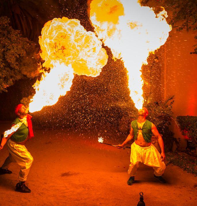 Feuerschlucker in Marrakesch